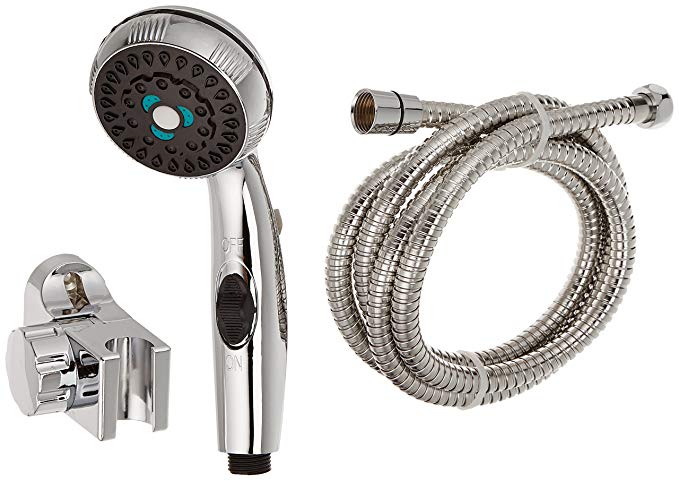 Eccotemp Chrome Shower Head and Stainless Steel Hose