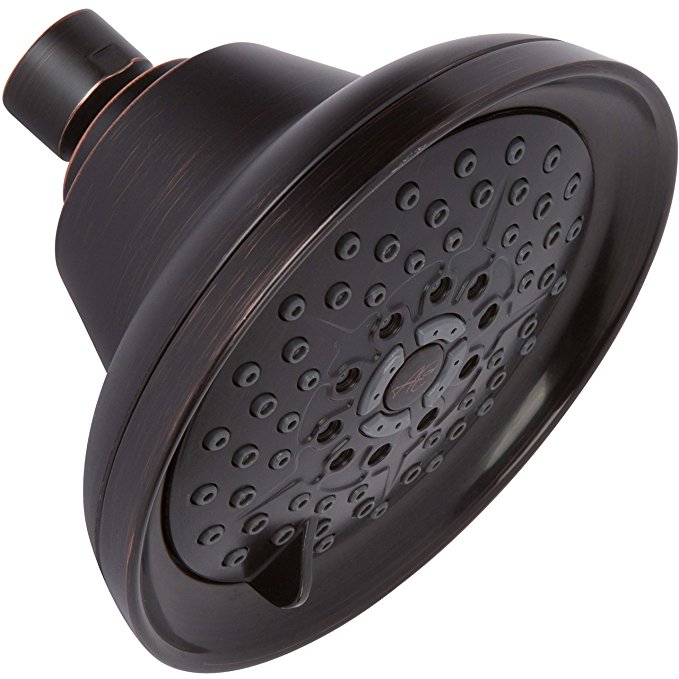 Massage Shower Head With Mist - High Pressure Boosting, Multi-Function, Massaging Rainfall Showerhead For Low Flow Showers & Adjustable Water Saving Nozzle - Oil-Rubbed Bronze