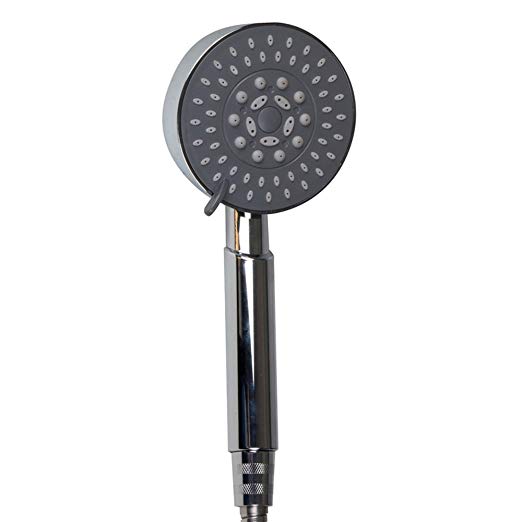 PCP Handheld Shower Head with Five Pulse Massage Settings & Six Foot Hose, Chrome